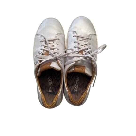 Olukai Lae'Ahi Li 'ILi Leather Lace-Up Convertible Sneaker White Size 9 - Picture 1 of 7